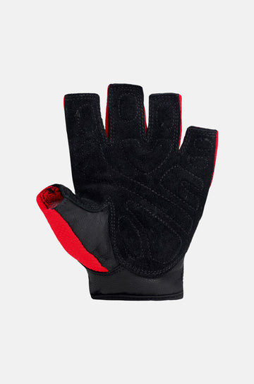 Black and red Sting fingerless training glove with breathable mesh and padded palm.